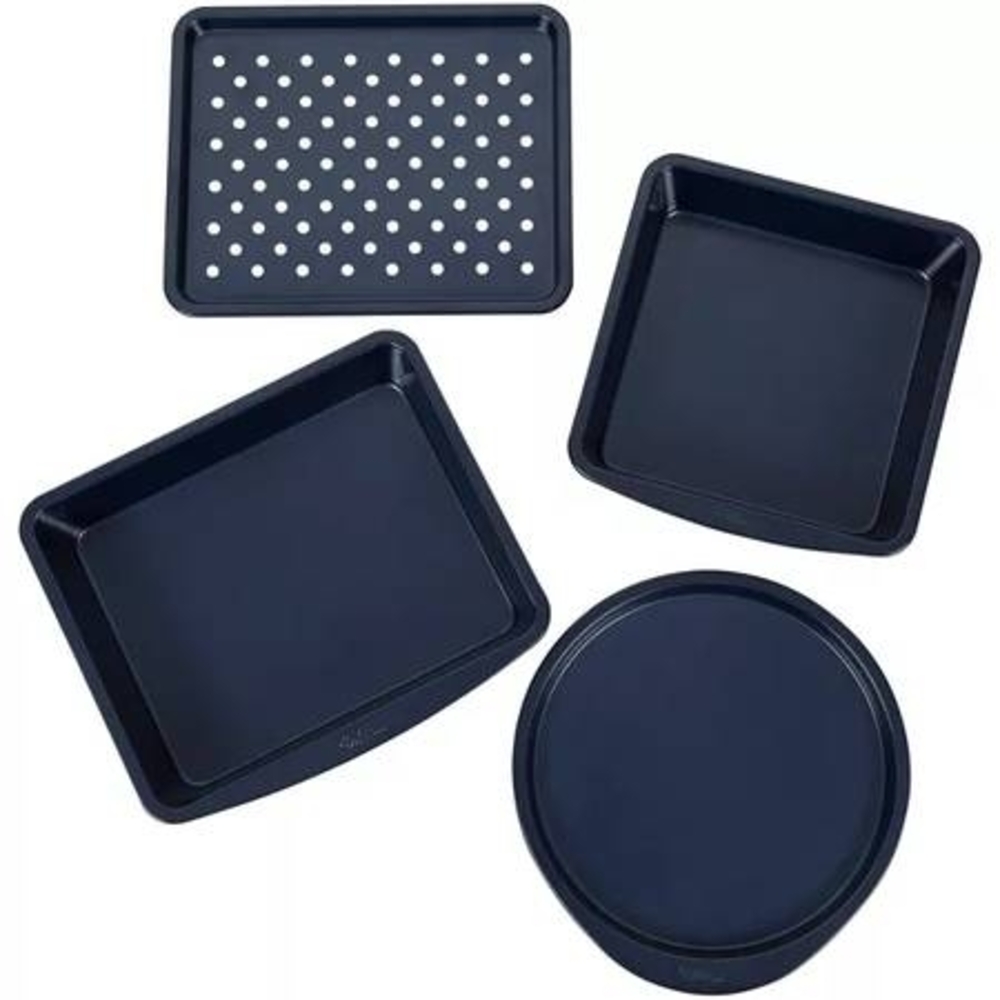 Wilton Navy Blue 4-Piece Toaster Oven Baking Set - Picture 9 of 9